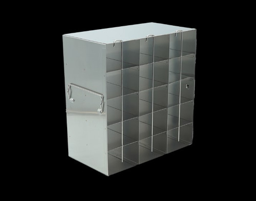 stainless steel laboratory freezer rack for 50 place hinged lid plastic cryo boxes three deep by five high 