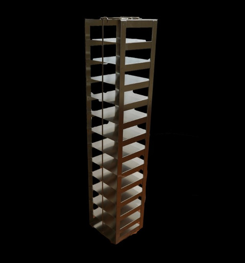 stainless steel freezer rack for chest freezers to store plastic 100 place hinged cryoboxes 