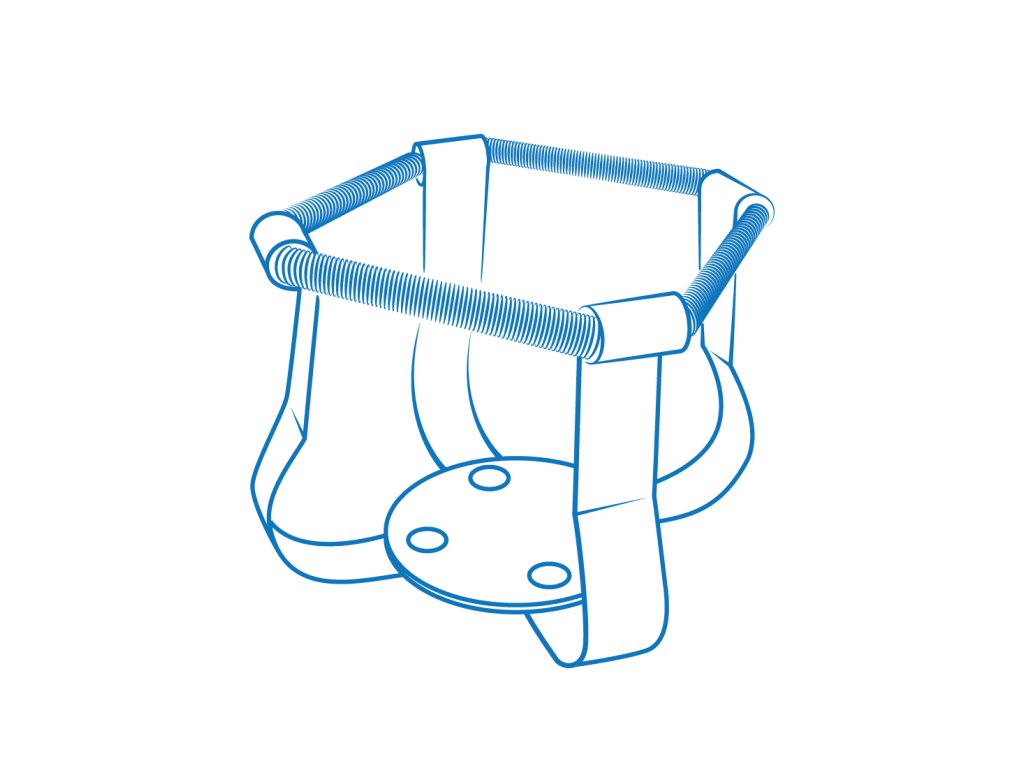 HSC-100, Tight fit clamp for ES-20/80 for 100 ml flask